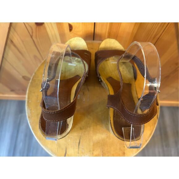 Charles David Dakota Suede Wood Block Heel In Brown Suede Size 8 - Picture 5 of 8